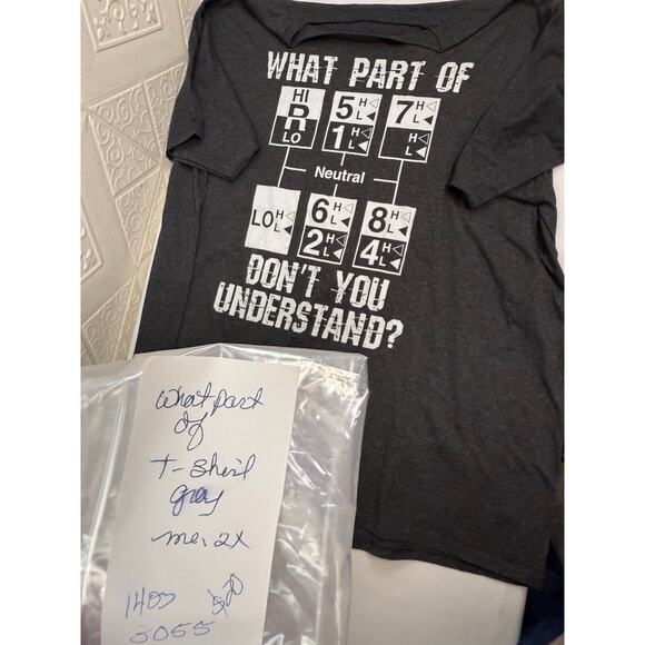 T-Shirt Men 2xl gray What Part of --- Don't you Understand? short-sleeve - Picture 4 of 4